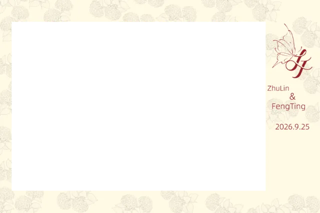 蝴蝶手绘 Photobooth 模板预览图
