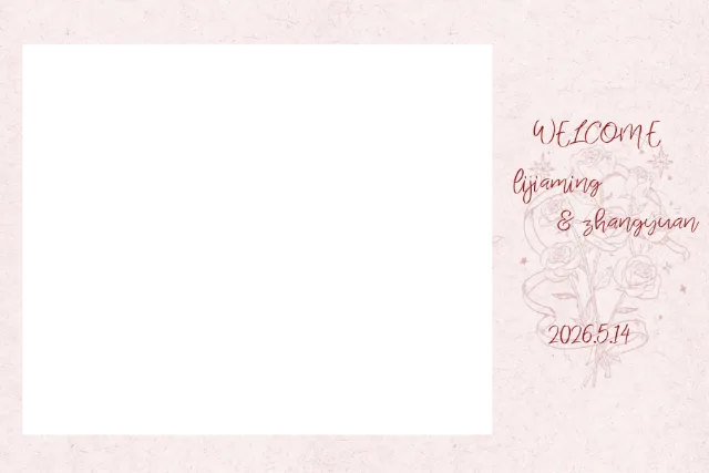 法式粉色 Photobooth 模板预览图