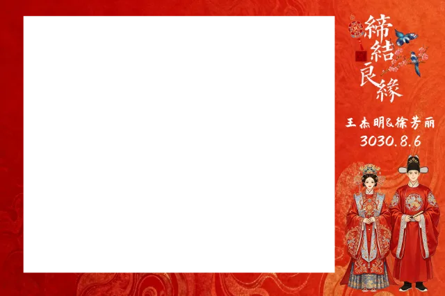婚礼 Photobooth 模板预览图